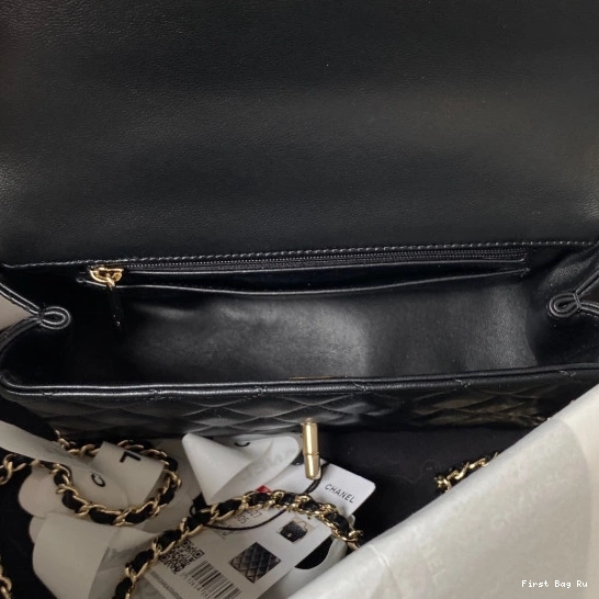 First Bag Ru WITH BAG TOP HANDLE-21CM CHANEL FLAP 0716